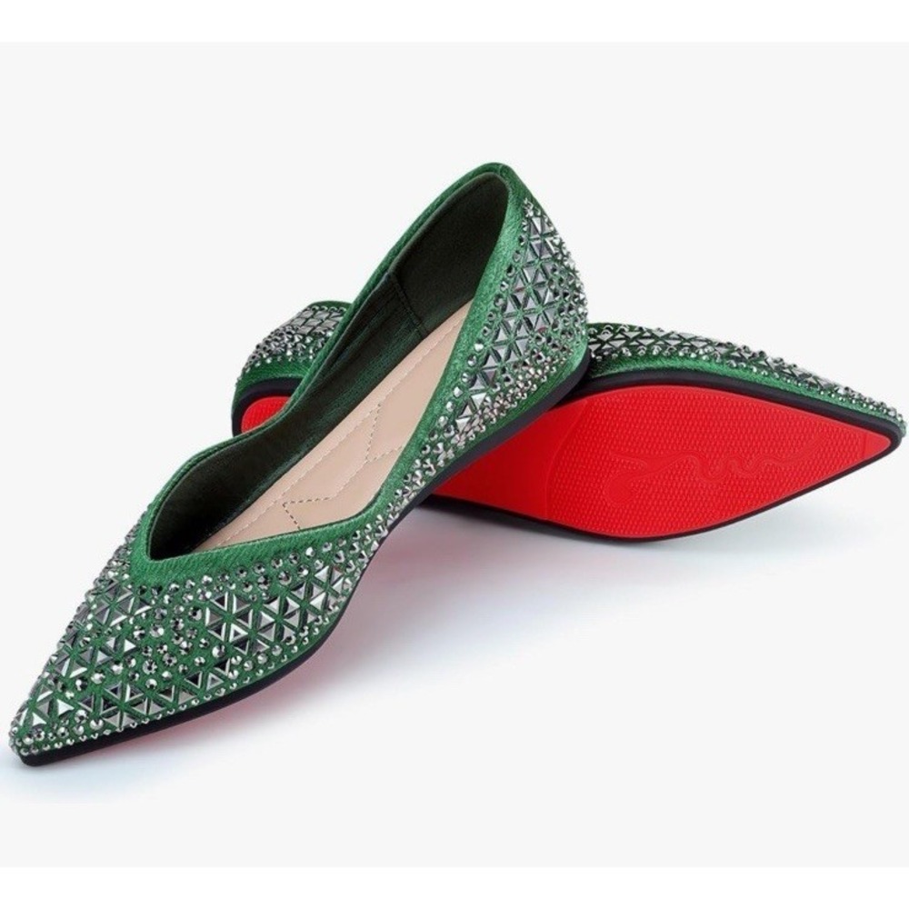 (B27/7)Flats Pointed Toe  Shoes Women Comfort Memory Foam Insole  Size 5.5